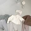 Camiseta sencilla de algodón casual de manga larga para bebé recién nacido estilo Ins coreano de primavera y otoño, camisa básica de primavera para bebé con botones abiertos