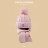 Chapéu Gorro Quente de Outono e Inverno para Bebês Meninas Chapéu de Lã Chapéu de Tricô Cachecol Masculino Proteção de Orelha Espessada Chapéu Infantil Tudo-em-Um