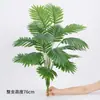 Plantas Verdes Artificiais 18 Folhas Palmeira Areca Decoração de Luxo Leve Sala de Estar Planta em Vaso Mesa de Escritório Ornamento Interno Planta Falsa Paisagismo