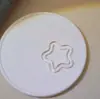 Hebilla Decorativa Forma de Estrella de Mar Blanca Patrón de Resina Amarilla Delantera Hebilla de Conexión para Traje de Baño Anillo para Traje de Baño DIY