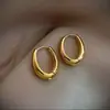 Pendientes Versátiles Minimalistas Geniales Estilo Coreano para Mujer, Aros de Lujo Ligero, Accesorios de Oreja de Personalidad Vintage de Alta Gama