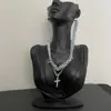 Collar Cruz Mariposa Estilo Oscuro Lujo Ligero para Mujer Hip Hop Personalidad Cadena de Clavícula en Capas Cadena para el Cuello de Temperamento Nicho Accesorios