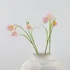 Flores Artificiales Eva 9 Cabezas 60cm Flores de Fritillaria Tacto Real Decoración Ramo de Flores Artificiales Arreglo Decoración de Mesa Orquídea
