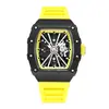Nuevo Reloj Richard Forma de Barril AliExpress Reloj de Cuarzo Transfronterizo Reloj de Silicona para Hombre Reloj de Pulsera Deportivo de Negocios para Hombre