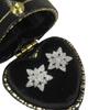 Brincos de Flor Flor Inlaid Zircônia Cao Shi Moda Feminina Exquisitos Brincos Pastorais Uso Diário Brincos Populares