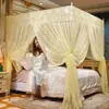 Mosquitera de Comercio Exterior para el Hogar, Malla Encriptada, Gasa, Soporte Engrosado, Tres Puertas, 1.5m/1.8m, Mosquitera de Palacio de Princesa de Pie