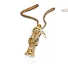 Collar de cadena trenzada de moda para mujer con colgante personalizado de la Parca, cadena para la clavícula, nuevo estilo hip-hop transfronterizo con incrustación de circonita