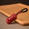 Colgante Mantra de Seis Caracteres de Cinabrio Colgante Llavero de Loto Cadena de Llaves Loto Cadena para Teléfono Móvil Cuentas Cilíndricas con Mantra de Seis Caracteres