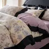 2026 Nuevo Juego de Cuatro Piezas de Lino Puro Amigable con la Piel Estilo Sábana Estilo Colcha Textura Transpirable Opcional Ropa de Cama