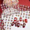 Adesivos de unha Lucky Lion de celebridades on-line atacado Ano Novo alívio 5D tridimensional estilo chinês dança do leão decorações de unhas