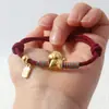 Pulsera de la Suerte para Potenciar el Dinero para Hombres y Mujeres, Sencilla y Elegante, Hilo Rojo para el Año de Nacimiento, Pulsera de la Amistad para Mejores Amigos y Parejas, Pulsera de Año Nuevo