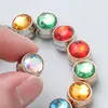 Fivela Magnética de Diamante Colorido Transfronteiriça, Fivela Magnética para Camisa Sem Pregas e Sem Costura, Fixador Magnético Forte e Sem Marcas para Lenços de Cabeça, Fivela Magnética Fixa para Gola de Lenço de Seda