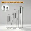 Botella atomizadora de aluminio electrochapado en stock 5ml/10ml botella decantadora de perfume botella de muestra transparente portátil
