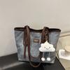 Bolso Tote Simple Casual de Gran Capacidad 2024 Nueva Moda Otoño e Invierno Estilo Occidental Bolso Tote para Viajeros Bolso de Hombro para Mujer