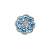 2025 Panjia Nuevo Estilo Pulsera Brillante Deslumbrante con Incrustaciones de Diamantes Flor Grande Agujero Calado Accesorios de Joyería DIY con Cuentas