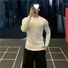 Ropa de Fitness Manga Larga Algodón Deportivo Color Ropa de Fitness Camiseta para Hombre Body de Baloncesto para Hombre Camiseta de Entrenamiento Camiseta Interior para Hombre