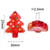 Cuentas de Árbol de Navidad de Lunares Acrílicas de Doble Cara para Cadena de Teléfono Móvil DIY Llavero Adornos de Navidad Cuentas Colgantes
