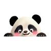Pegatinas Electrostáticas Nuevas Creativas Lindas de Panda Blanco y Negro Sin Pegamento, Adecuadas para Sala de Estar, Balcón y Otras Ventanas de Vidrio