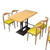 Mesa e cadeira reforçadas para fast food, bancada de restaurante de macarrão, loja de refeições para café da manhã, refeitório, lanchonete, loja de milk tea e sobremesas, conjunto completo de mesa e cadeira
