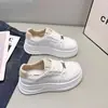 Zapatillas Blancas para Mujer 2025 Nuevo Modelo de Primavera Zapatos de Plataforma Más Vendidos para Mujer Suela Gruesa que Aumenta la Altura Versátiles Zapatos Deportivos Casuales