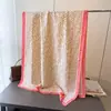 Primavera y Verano Geométrico Seda Imitación Brocado Moda Protección Solar Encantador Moda Bufanda de Seda Bufanda Larga Chal Bufanda Versátil Pañuelo para la Cabeza Bufanda