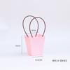 Bolsa tote de flores al por mayor ventana rectangular papel kraft regalo regalo ramo bolsa de embalaje bolsa tote transparente