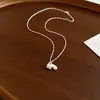2026 Nuevo Collar de Perlas con Forma de Corazón de Cacahuete, Sencillo y Elegante, Cadena de Clavícula de Gama Alta, Accesorio de Diseño de Nicho para Instagram