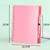 Cuaderno A5 Color PP con Espiral Páginas Interiores Rayadas Cuaderno Espeso de Oficina Premio para Estudiantes Cuaderno con Espiral Impreso Logo
