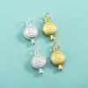 Acessório de prata pura S990, pingente redondo oco leve com o caractere "Fu", amuleto de saúde e felicidade, pingente DIY para pulseira ou pulseira de pulso