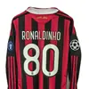 Jersey Retro Nostálgico de Manga Larga con Estampado AC para Adulto 0103 Temporada Lisboa Principal Manga Larga Jersey de Casa Santos