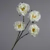Flor Artificial Flor de Rosa Lua Crescente 4 Cabeças Buquê de Flores Artificiais Decoração de Cena de Casamento Estilismo Arte Floral Decoração de Flores de Seda Atacado