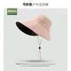 Chapéu de Sol Novo Estilo, Chapéu de Pescador para Verão, Feminino à Prova de Vento Borracha Preta Aba Larga Modelo 2026, Chapéu de Sol com Proteção UV que Cobre o Rosto
