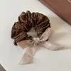 Goma para el pelo de encaje de lunares estilo coreano para mujer, goma de cintura vintage de alta gama, accesorio popular para el pelo en línea