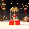 Nuevo producto transfronterizo: Árbol de Navidad luz nocturna brillante, caja de música, decoración de escritorio creativa, estilo caja de regalo con lazo de Navidad
