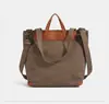 2026 Bolsa Tote Prática de Grande Capacidade para Mulheres, Bolsa de Lona Retro Fashion, Bolsa de Ombro/Transversal Estilo Coreano para Trabalho e Compras