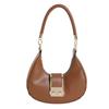 Bolso de Hombro de Moda 2026, Nuevo, de Gama Alta, con Hebilla de Cierre, para Mujer, Moda Otoñal, Color Sólido, Simple, Versátil