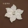 Acessórios de Joias de Prata com Flores Estilo Resort à Beira-Mar Mais Vendidos Transfronteiriços Nicho Luxo Leve Temperamento Material para Corsage de Ventilador de Computador