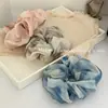 Goma para el pelo scrunchie degradada tie-dye de alta gama estilo coreano, nueva y elegante goma para coleta, accesorio para el pelo para mujer