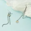 Pendientes Verticales Largos Redondos con Rayas Verticales Estilo Coreano Elegantes para Mujer 2021 Nuevos de Moda Simples Únicos Asimétricos Adelgazantes