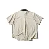Yidao Vintage 2025 Verão Nova Marca da Moda ao Ar Livre Blusa Color Block Fresca de Secagem Rápida Nicho Solta de Manga Curta