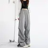Pantalones de chándal tipo paracaídas estilo americano para mujer, Novedad Otoño 2026, Cintura alta, Holgados, Pierna recta, Casual, Reflectantes, Pierna ancha