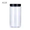 Botella de plástico cilíndrica recta para té de flores y frutas 1350ml tapa de rosca PET plástico transparente botella recta redonda botella de empaque de frutas secas