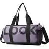 Nueva Bolsa de Viaje para Mujer, Bolsa Deportiva de Yoga Repelente al Agua, Bolso de Fitness con Letras de Moda Estilo Coreano, Bolsa de Equipaje para Viajes de Negocios de Corta Distancia