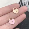 30 novos pingentes de coração de menina rosa com gota de óleo para o Dia dos Namorados, amor, rosa, acessórios para pulseira e colar DIY