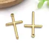 16 Estilos de Colgantes de Cruz Dorada de Acero Inoxidable DIY Collares Unisex Accesorios para Ropa Colgantes Accesorios de Joyería