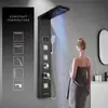 Termostato multifuncional de aço inoxidável 304 montado na parede, tela de chuveiro ajustável, kit de chuveiro