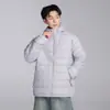 Múltiples imágenes 90% plumón de pato blanco Chaqueta de invierno 2026 para hombre chaqueta acolchada para exteriores con capucha ligera para pareja