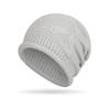 Venta Caliente Transfronteriza Otoño e Invierno Gorro de Punto Cálido con Montones Patrón de Cáñamo Elástico Borde Rizado Lana Gorro para el Frío para Hombres y Mujeres