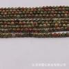 Pulsera de cuentas redondas con corte de piedra verde natural, con agujero recto, collar, semiacabado, accesorios de joyería hechos a mano, venta al por mayor