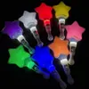 Venta al por mayor del fabricante LED Pentagrama Palo Luminoso Palo de Luz Estrella Palo Intermitente Palo de Soporte para Conciertos Logo Personalizado